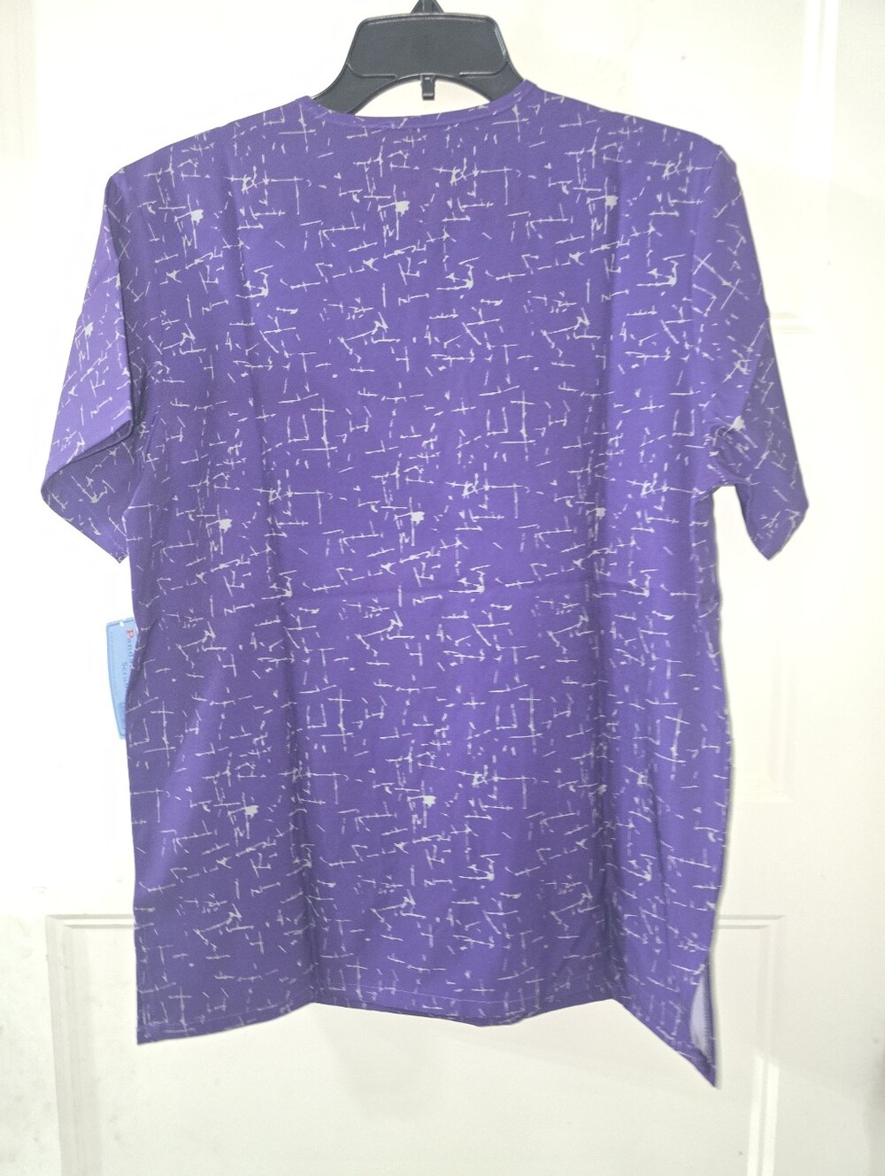 Stretch Print Scrub Top - Medical Uniform Scrubs V Neck XS NWT - Picture 6 of 6